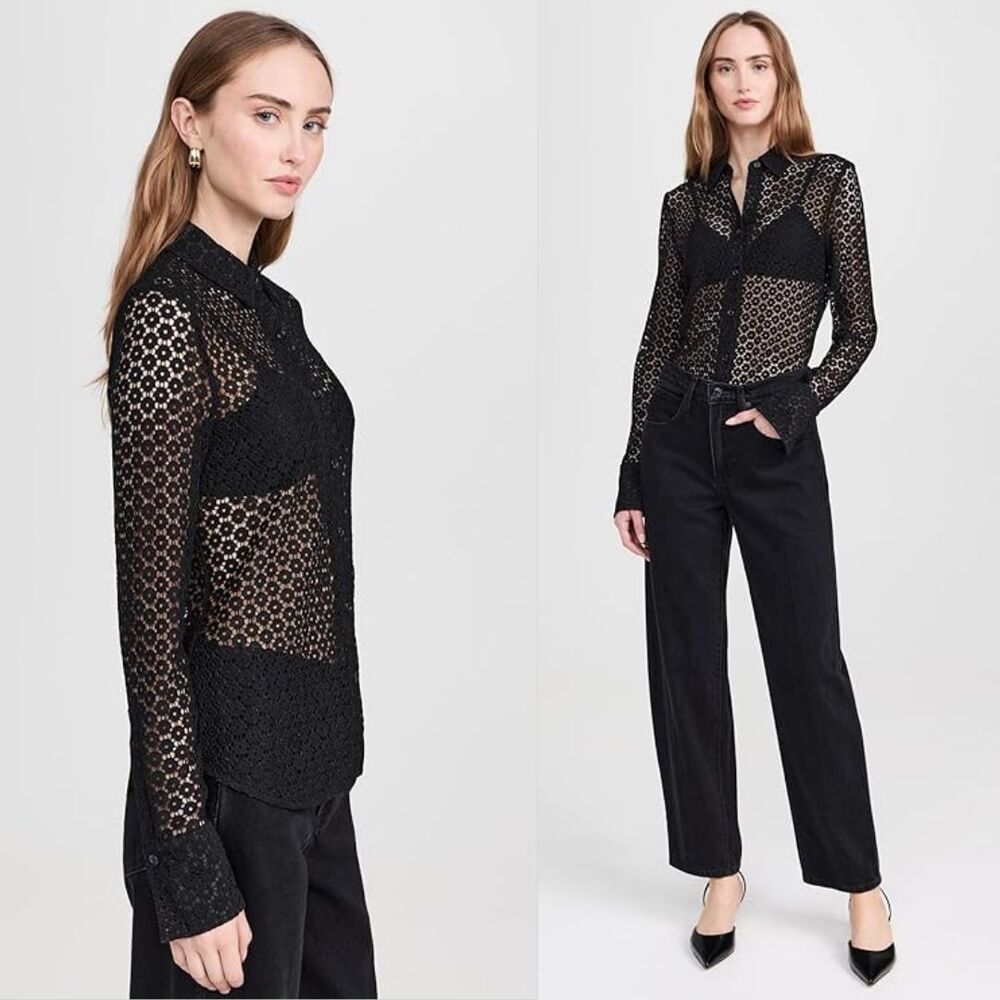 RAG & BONE Yvette Lace Button-Up Shirt - Picture 3 of 13